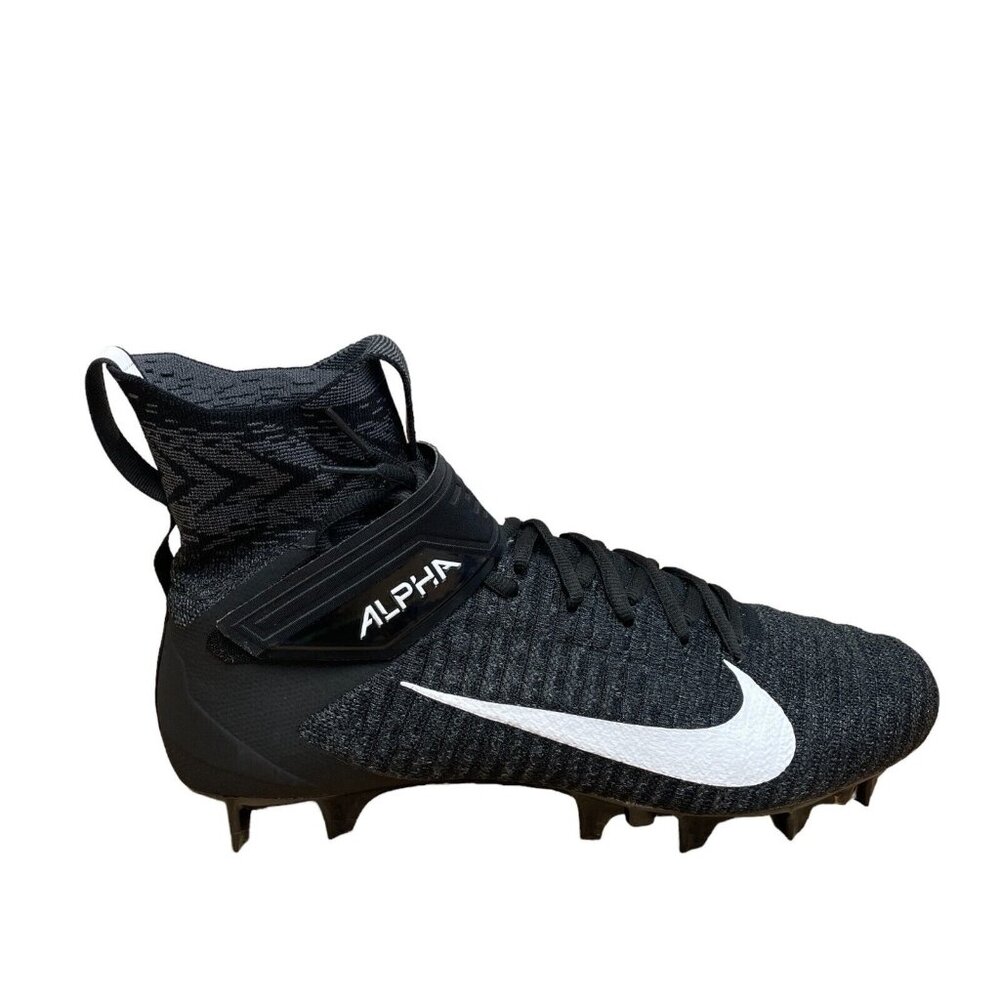 NIKE ALPHA MENACE ELITE 2 FOOTBALL CLEATS MENS 12.5 WIDE BLACK GRAY BV3298-001